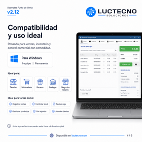 Abarrotes Punto de Venta v2.12 para Windows | Sistema POS, ventas, inventario y caja para negocios