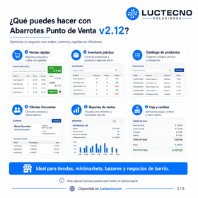 Abarrotes Punto de Venta v2.12 para Windows | Sistema POS, ventas, inventario y caja para negocios