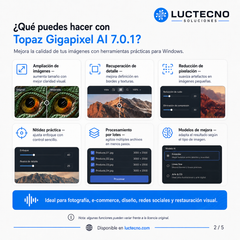 Topaz Gigapixel AI 7.0.1 para Windows | Ampliación de imágenes, mejora fotográfica e inteligencia artificial