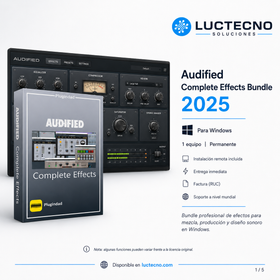Audified Complete Effects Bundle 2025 para Windows | Plugins de mezcla, mastering, efectos y producción musical
