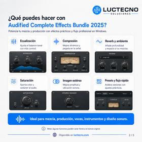 Audified Complete Effects Bundle 2025 para Windows | Plugins de mezcla, mastering, efectos y producción musical