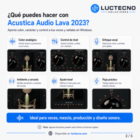 Acustica Audio Lava 2023 para Windows | Plugin de modelado de micrófonos, mezcla vocal y producción profesional