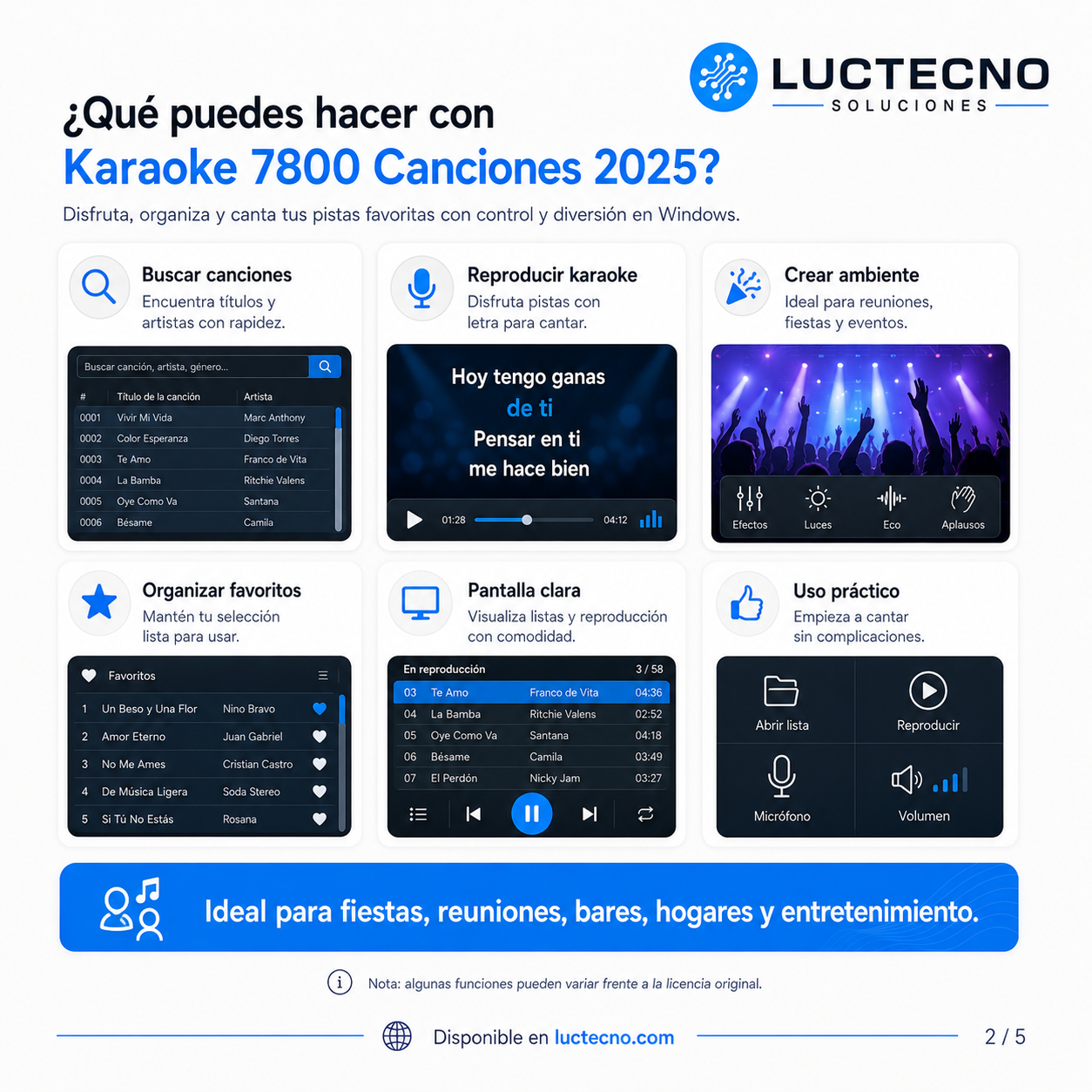 Karaoké 7800 Chansons 2025 pour Windows | Bibliothèque musicale, paroles à l'écran et divertissement pour événements