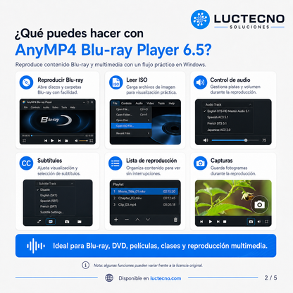 AnyMP4 Blu-ray Player 6.5 for Windows | Professional Blu-ray, DVD, ISO, 4K, and Multimedia Player