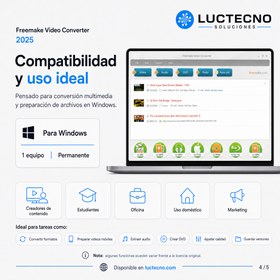 Freemake Video Converter 2025 para Windows | Convertidor de video, audio, DVD y formatos multimedia