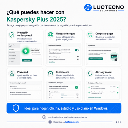Kaspersky Internet Security / Plus 2025 pour Windows | Licence originale, antivirus, pare-feu et protection totale