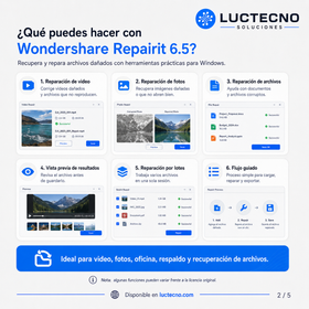 Wondershare Repairit 6.5 para Windows | Reparación de videos, fotos, documentos y archivos dañados