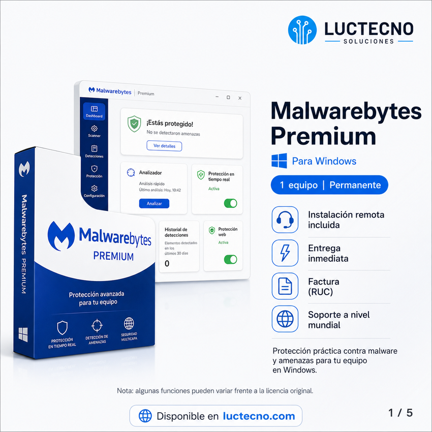 Malwarebytes Premium para Windows | Protección antivirus, antimalware, ransomware y seguridad en tiempo real