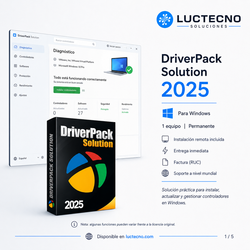 DriverPack Solution 2025 para Windows | Instalación, detección y actualización de drivers para PC