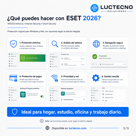 ESET 2026 para Windows y Mac | Licencia original 12 meses, antivirus, internet security y protección avanzada