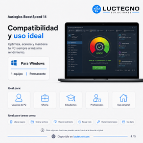 Auslogics BoostSpeed 14 para Windows | Limpieza, optimización, rendimiento y mantenimiento del sistema
