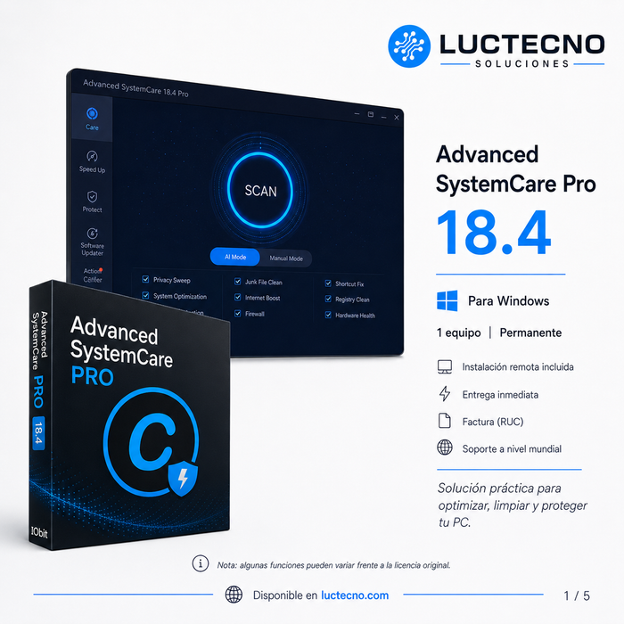 Advanced SystemCare Pro 18.4 pour Windows | Nettoyage, optimisation, confidentialité et performance du système