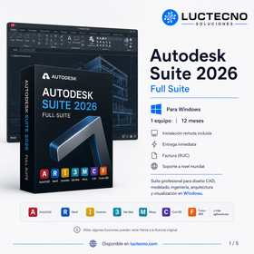Autodesk Suite 2026 Full Suite para Windows | Paquete CAD, BIM, diseño 3D, ingeniería y arquitectura por 12 meses
