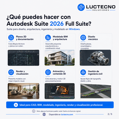 Autodesk Suite 2026 Full Suite for Windows | CAD, BIM, 3D Design, Engineering & Architecture Package for 12 Months