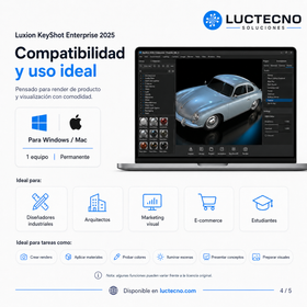 Luxion KeyShot Enterprise 2025 para Windows y Mac | Renderizado 3D, visualización de producto y animación profesional