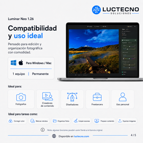 Luminar Neo 1.26 para Windows y Mac | Editor fotográfico con IA, retoque, RAW y mejora profesional
