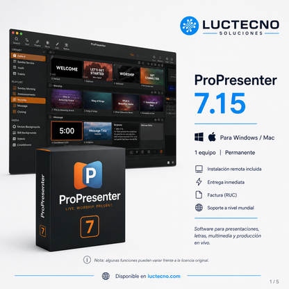 ProPresenter 7.15 pour Windows et Mac | Logiciel professionnel pour les présentations en direct, les événements, les églises et les affichages multiples