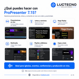 ProPresenter 7.15 for Windows and Mac | Professional software for live presentations, events, churches, and multiple screens