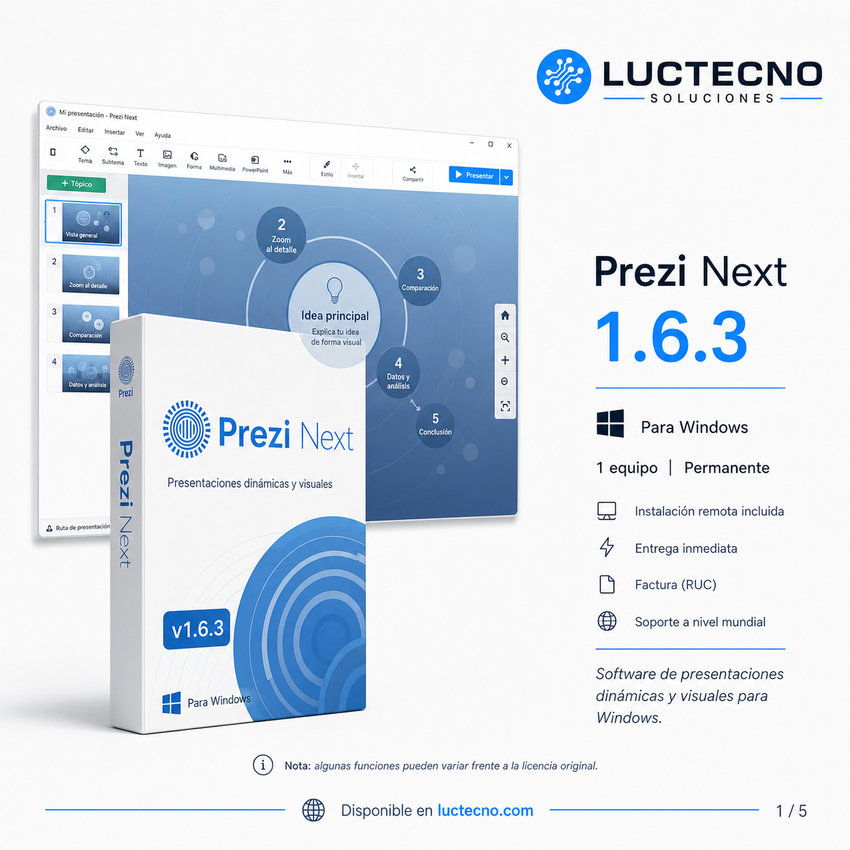 Prezi Next 1.6.3 para Windows | Presentaciones dinámicas, visuales y profesionales