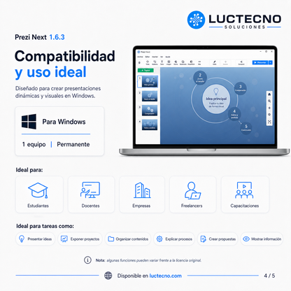 Prezi Next 1.6.3 para Windows | Presentaciones dinámicas, visuales y profesionales