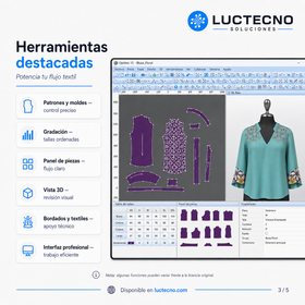 Optitex 15 para Windows | Patronaje digital, textiles, moldería, bordados y producción de prendas