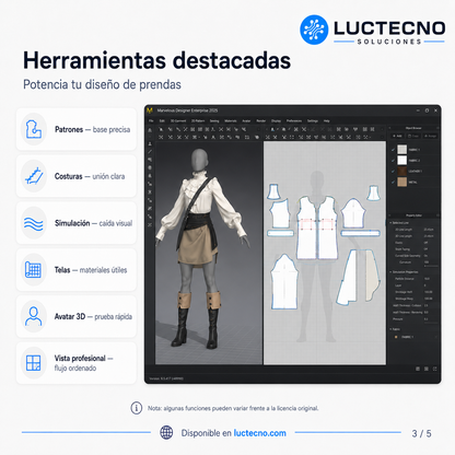 Marvelous Designer Enterprise 2025 para Windows | Diseño de ropa 3D, simulación textil y prendas digitales