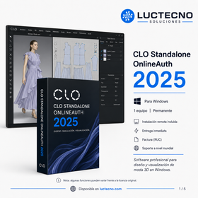 CLO Standalone OnlineAuth 2025 para Windows | Diseño de moda 3D, patronaje digital y simulación textil