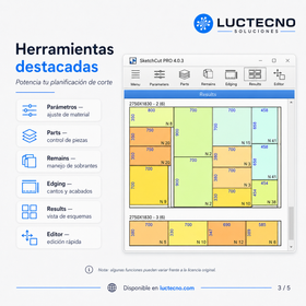 SketchCut PRO 4.0.3 para Windows | Optimización de corte, despiece de tableros y carpintería