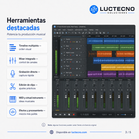n-Track Studio Suite 10.2.2 para Windows | Grabación multipista, mezcla, mastering, MIDI, efectos e IA musical