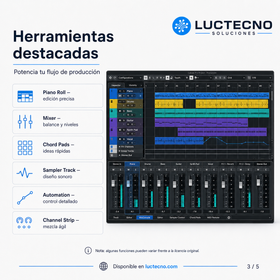 Steinberg Cubase 15 para Windows y Mac | Producción musical, grabación, mezcla, MIDI, VST e IA para audio profesional