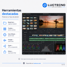 Blackmagic DaVinci Resolve Studio v20 para Mac | Edición de video, color, VFX, audio, IA y postproducción profesional