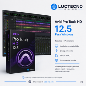 Avid Pro Tools HD 12.5 para Windows | Grabación profesional, mezcla, edición de audio, MIDI y postproducción
