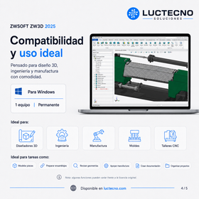 ZWSOFT ZW3D 2025 para Windows | CAD/CAM 3D, diseño mecánico, moldes, ensamblajes y mecanizado CNC