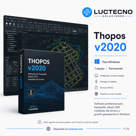 Thopos v2020 para Windows | Topografía, perfiles, curvas de nivel, replanteo, cálculo de terrenos y planos técnicos