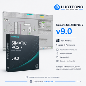 Siemens SIMATIC PCS 7 v9.0 para Windows | Sistema DCS, automatización industrial, control de procesos, SCADA e ingeniería de planta