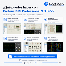 Proteus ISIS Professional 9.0 SP2 para Windows | Simulación electrónica, diseño de circuitos, PCB, microcontroladores y esquemas profesionales