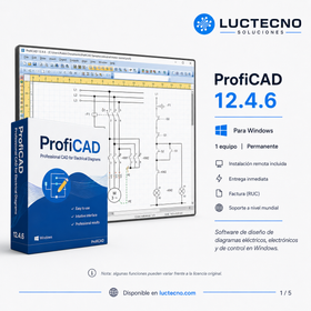 ProfiCAD 12.4.6 para Windows | Diseño de planos eléctricos, esquemas, diagramas de control y documentación técnica