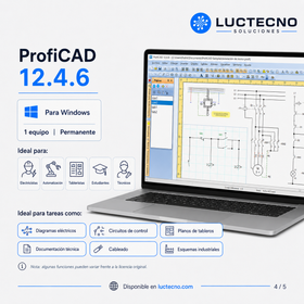 ProfiCAD 12.4.6 para Windows | Diseño de planos eléctricos, esquemas, diagramas de control y documentación técnica