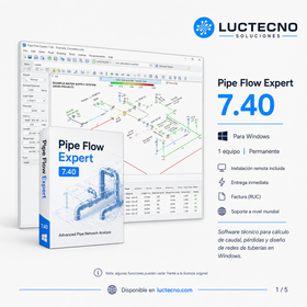 Pipe Flow Expert 7.40 para Windows | Cálculo hidráulico, redes de tuberías, bombas, caudal y pérdida de presión