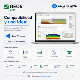 GEO5 2020 para Windows | Ingeniería geotécnica, taludes, cimentaciones, muros, excavaciones y análisis de suelos
