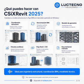 CSiXRevit 2025 para Windows | Integración Revit con ETABS, SAP2000 y SAFE para modelos BIM estructurales