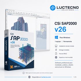 CSi SAP2000 v26 para Windows | Análisis estructural, diseño sísmico, edificios, puentes, acero, concreto y elementos finitos