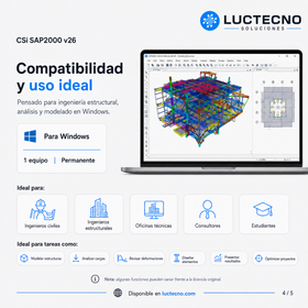 CSi SAP2000 v26 para Windows | Análisis estructural, diseño sísmico, edificios, puentes, acero, concreto y elementos finitos