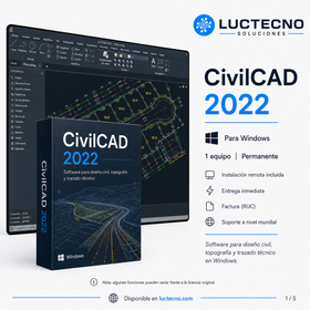 CivilCAD 2022 para Windows | Topografía, curvas de nivel, perfiles, secciones, volúmenes, lotificación y planos civiles