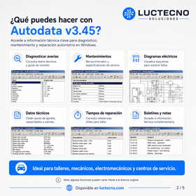 Autodata v3.45 para Windows | Información técnica automotriz, diagnóstico, mantenimiento, reparación, diagramas y tiempos de taller
