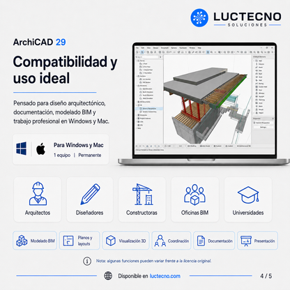 ArchiCAD 29 BIM Software para Windows y Mac | Diseño arquitectónico BIM, modelado 3D, planos, documentación, render y colaboración profesional