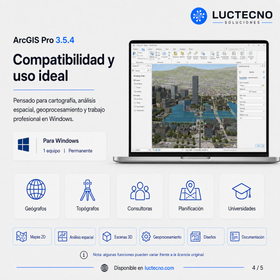 ArcGIS Pro 3.5.4 para Windows | Software GIS profesional para mapas, análisis espacial, geoprocesamiento, cartografía y datos geográficos