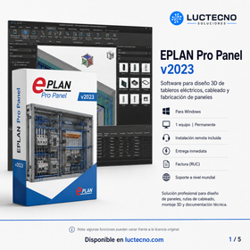 EPLAN Pro Panel v2023 para Windows | Diseño 3D de tableros eléctricos, armarios, cableado, montaje y manufactura eléctrica