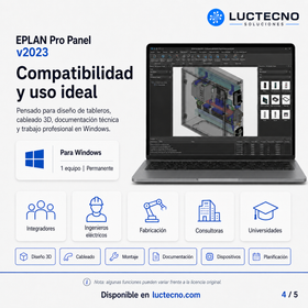 EPLAN Pro Panel v2023 para Windows | Diseño 3D de tableros eléctricos, armarios, cableado, montaje y manufactura eléctrica