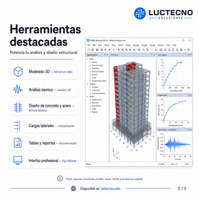 CSi ETABS v22 para Windows | Análisis estructural de edificios, diseño sísmico, concreto, acero, muros, losas y modelado 3D